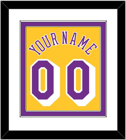 Los Angeles Name & Number - Home Yellow (1978-1997) - Signature Tier 1