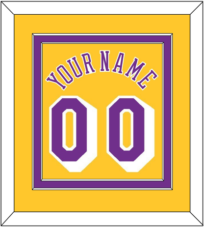 Los Angeles Name & Number - Home Yellow (1978-1997) - Signature Tier 2