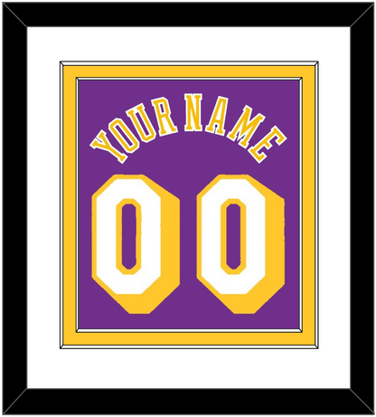 Los Angeles Name & Number - Road Purple (1978-1997) - Signature Tier 1