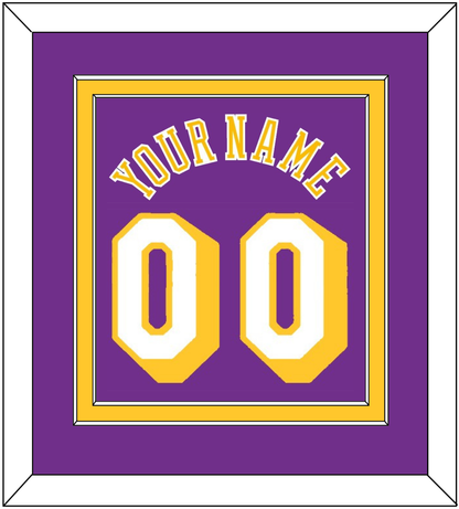 Los Angeles Name & Number - Road Purple (1978-1997) - Signature Tier 2