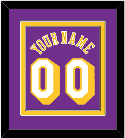 Los Angeles Name & Number - Road Purple (1978-1997) - Signature Tier 2