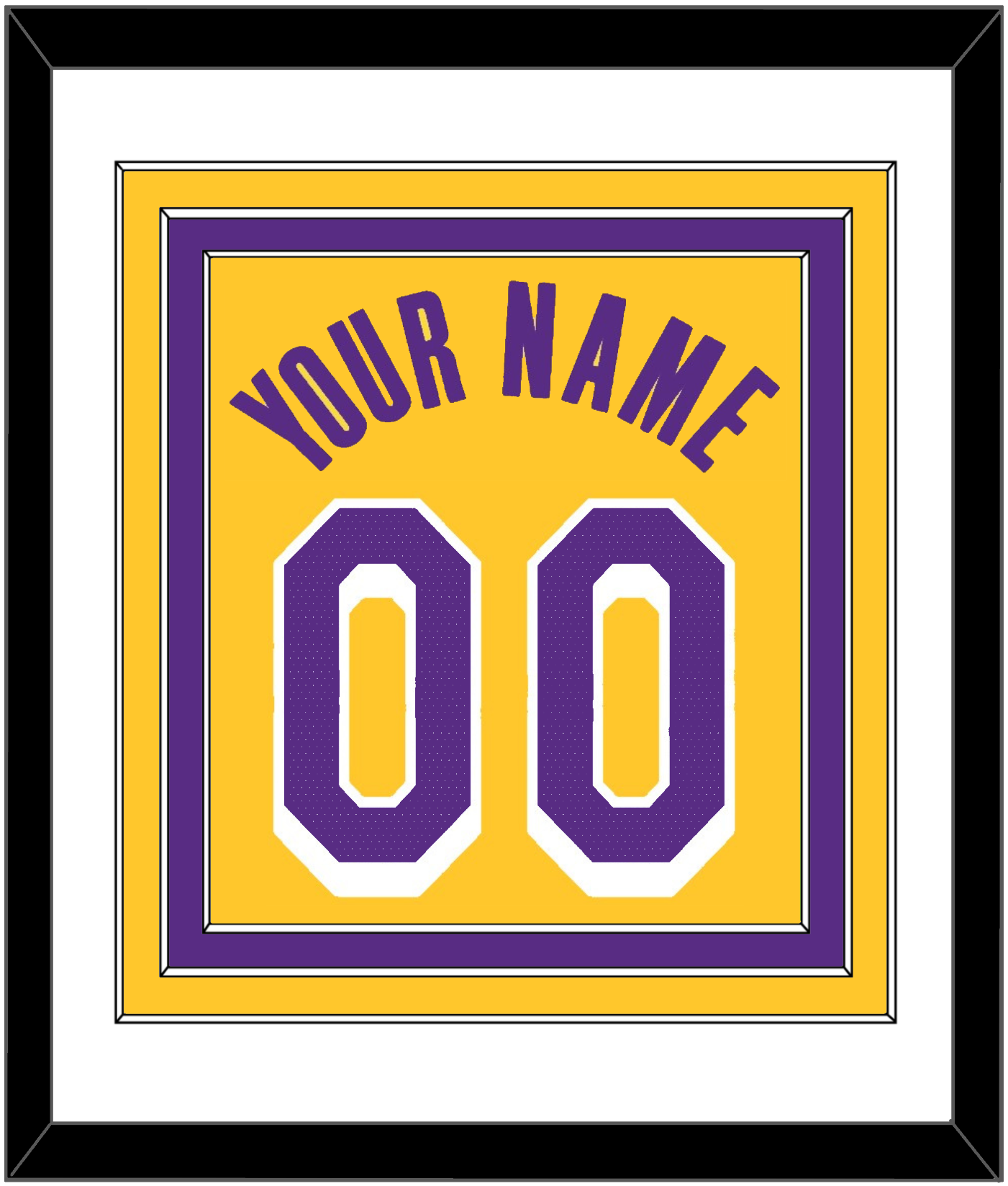 Los Angeles Name & Number - Yellow Icon - Premier Tier 1