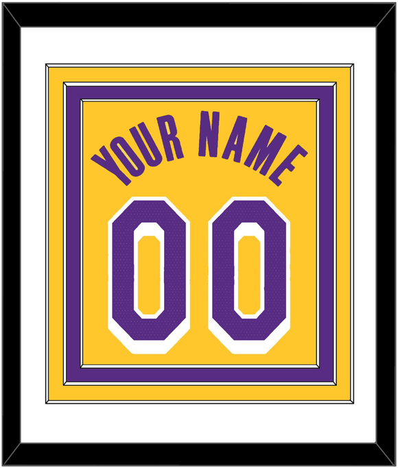 Los Angeles Name & Number - Yellow Icon - Triple Mat 1