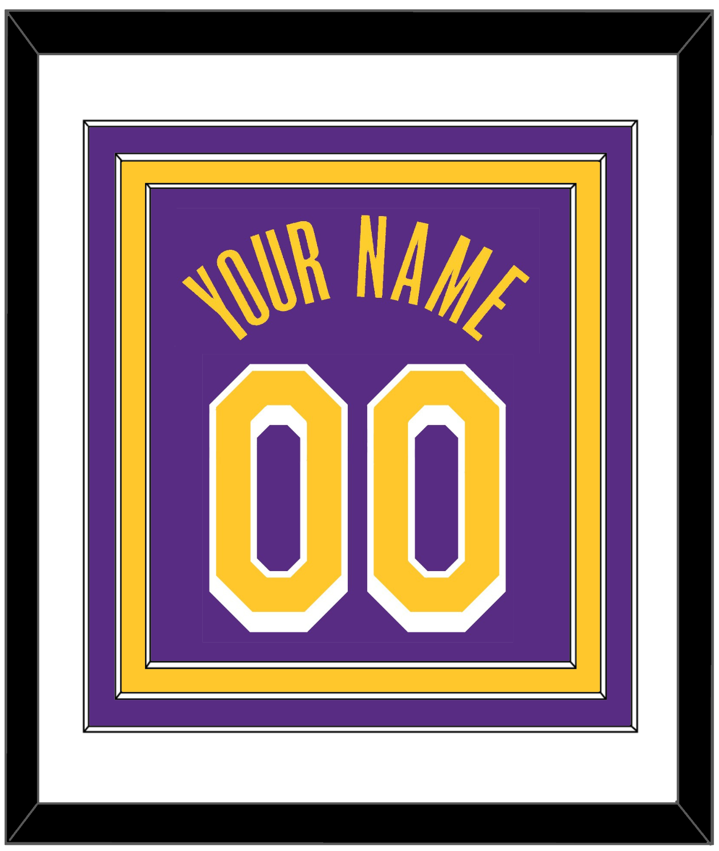 Los Angeles Name & Number - Purple Statement - Premier Tier 1