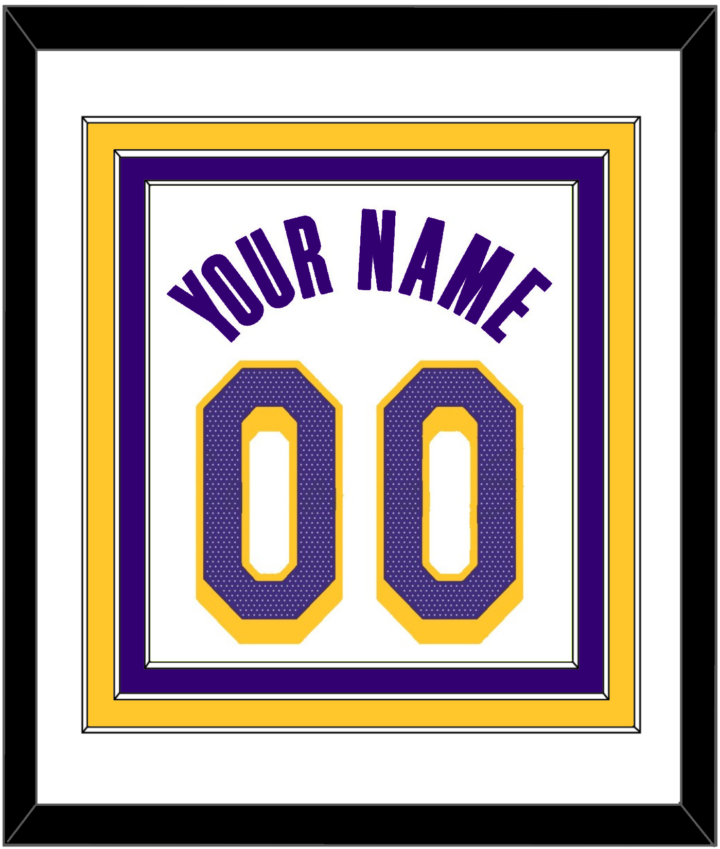 Los Angeles Name & Number - White Association - Premier Tier 1