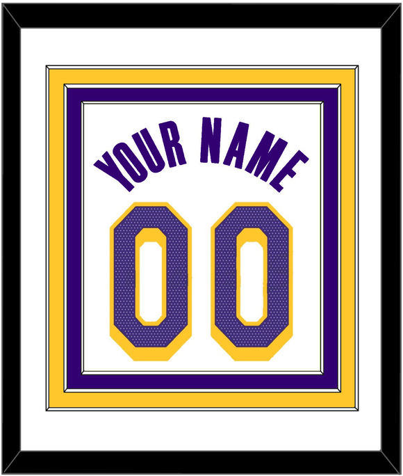 Los Angeles Name & Number - White Association - Triple Mat 1