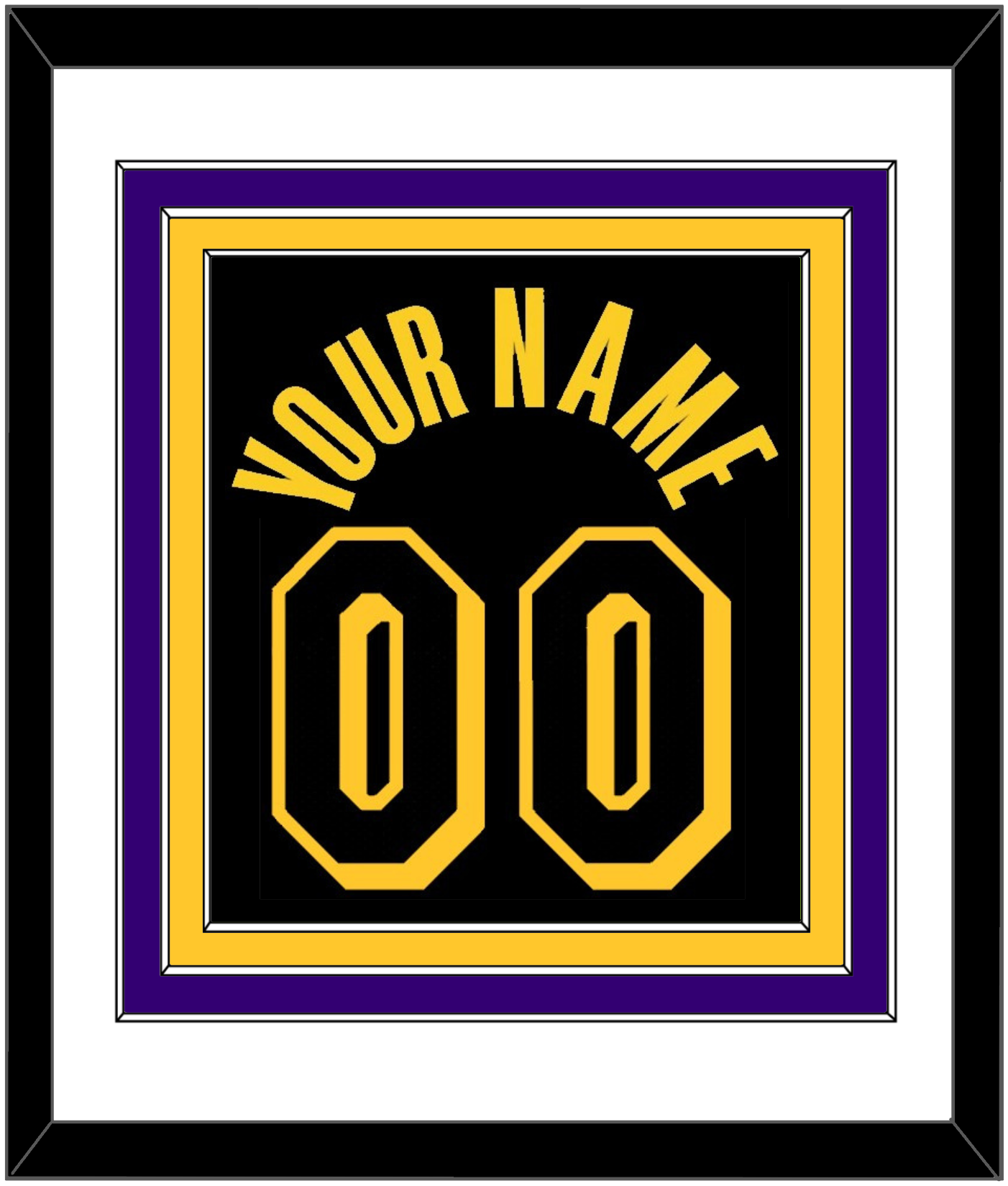 Los Angeles Name & Number - Black Mamba (2017-2018, 2020) - Premier Tier 1