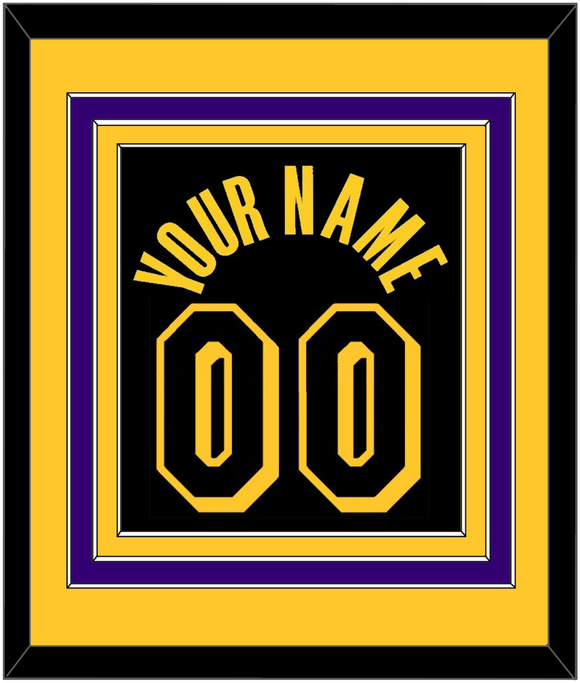 Los Angeles Name & Number - Black Mamba - Triple Mat 2