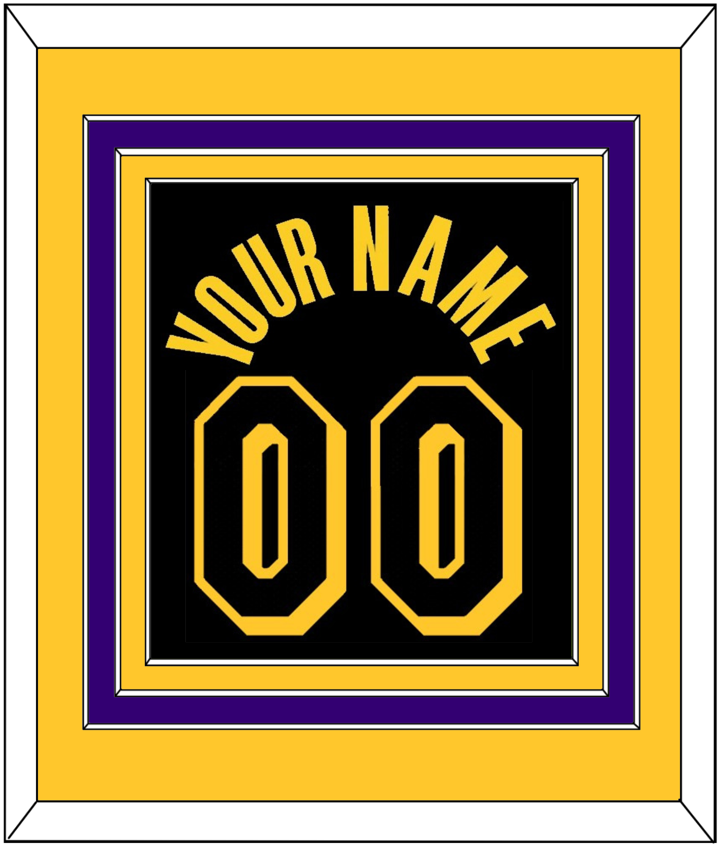 Los Angeles Name & Number - Black Mamba (2017-2018, 2020) - Premier Tier 2