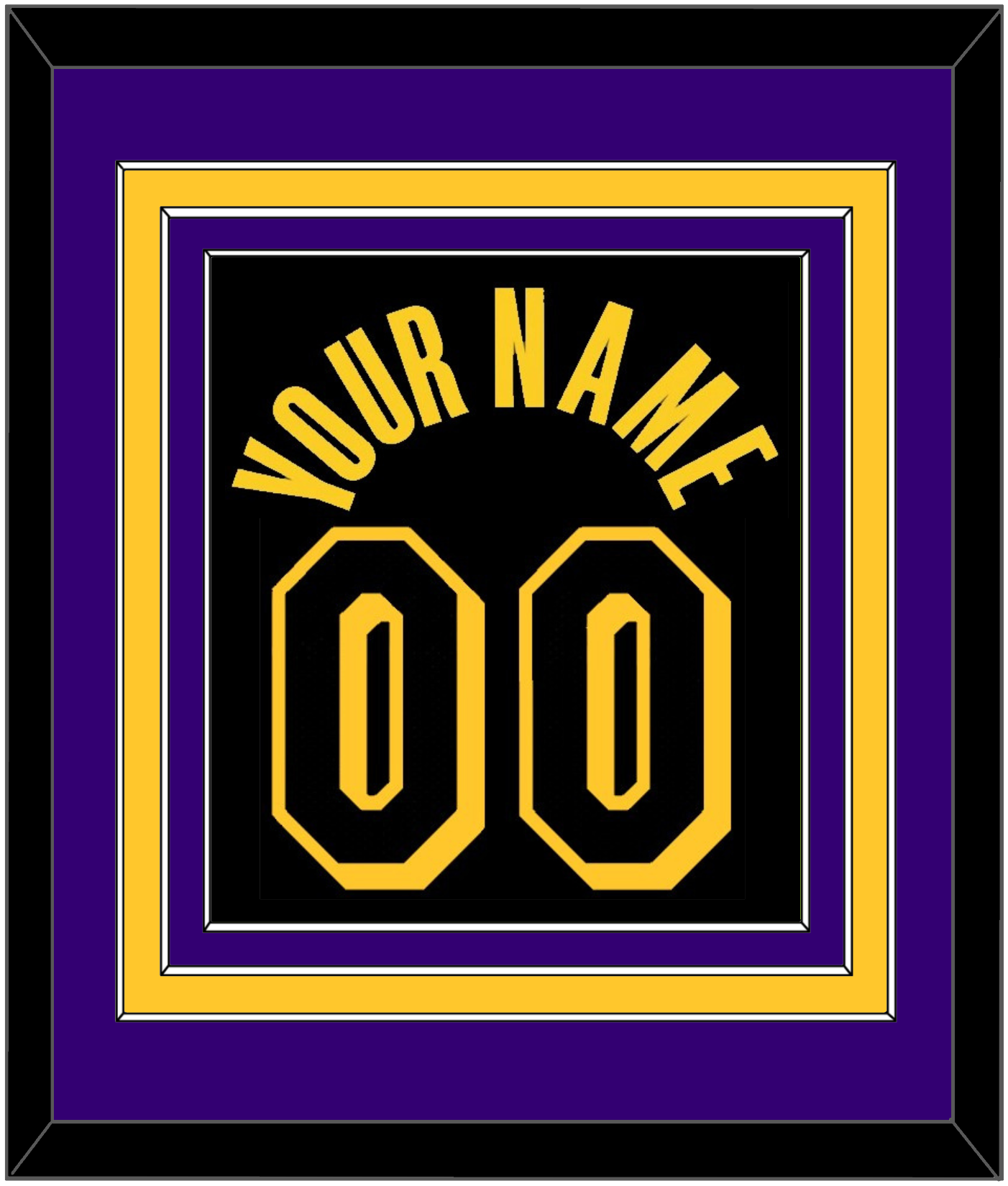 Los Angeles Name & Number - Black Mamba (2017-2018, 2020) - Premier Tier 3