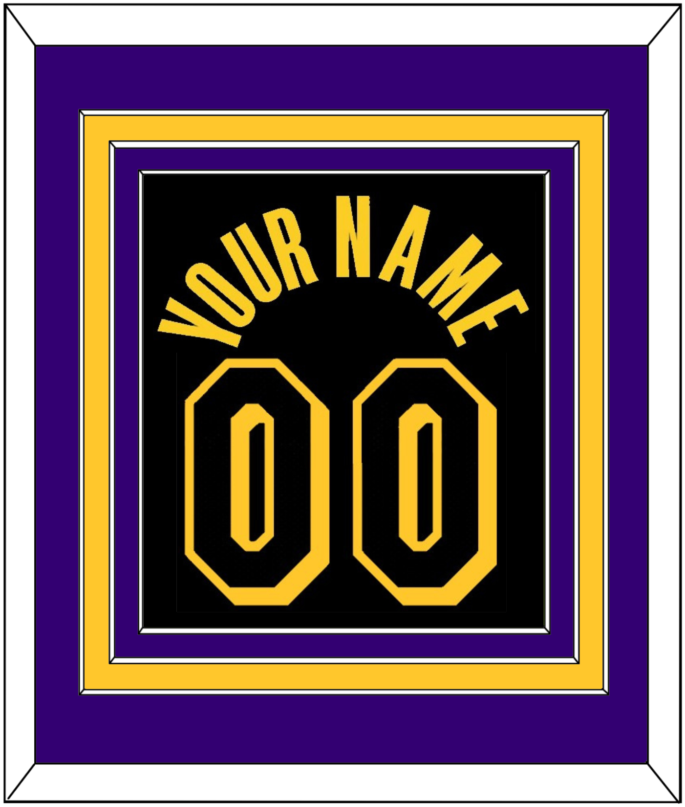 Los Angeles Name & Number - Black Mamba (2017-2018, 2020) - Premier Tier 3