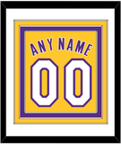 Los Angeles Name & Number - Home Yellow (1999-2018) - Triple Mat 1