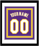 Los Angeles Name & Number - Road Purple (1999-2004) - Triple Mat 1