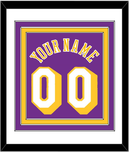 Los Angeles Name & Number - Road Purple (1978-1997) - Premier Tier 1