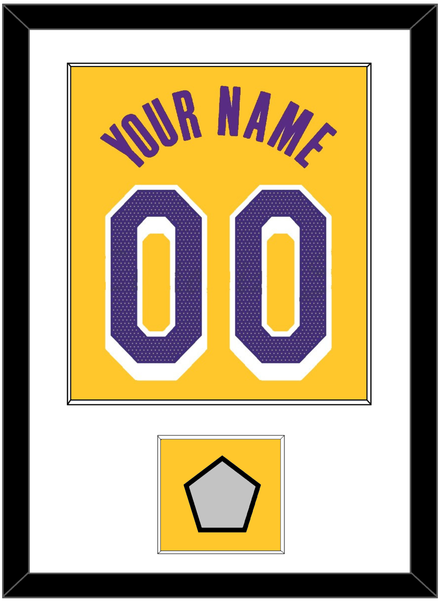 Los Angeles Name & Number With Trophy Patch - Yellow Icon - Essential Tier 1