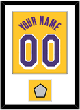 Los Angeles Name & Number With Champions Patch - Yellow Icon - Single Mat 1