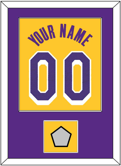 Los Angeles Name & Number With Champions Patch - Yellow Icon - Essential Tier 2