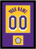Los Angeles Name & Number With Trophy Patch - Yellow Icon - Single Mat 2