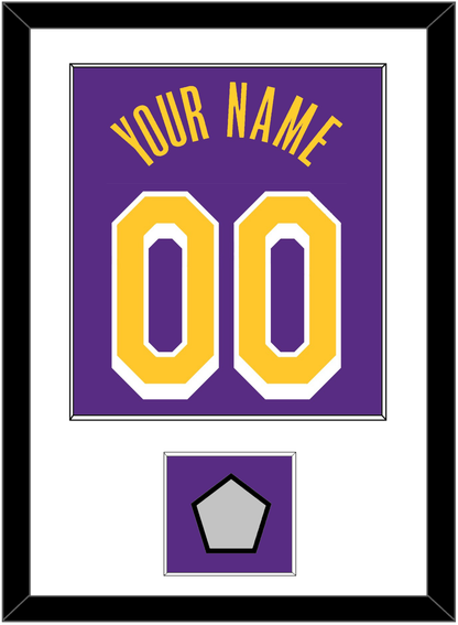 Los Angeles Name & Number With Trophy Patch - Purple Statement - Essential Tier 1
