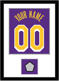 Los Angeles Name & Number With Champions Patch - Purple Statement - Single Mat 1