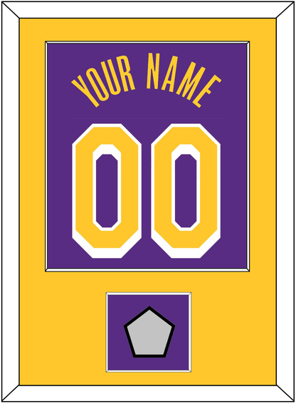 Los Angeles Name & Number With Finals Patch - Purple Statement - Essential Tier 2