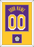 Los Angeles Name & Number With Trophy Patch - Purple Statement - Single Mat 2