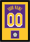 Los Angeles Name & Number With Trophy Patch - Purple Statement - Single Mat 2