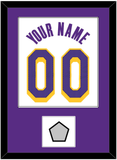 Los Angeles Name & Number With Trophy Patch - White Association - Single Mat 1