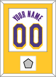 Los Angeles Name & Number With Finals Patch - White Association - Single Mat 2
