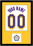 Los Angeles Name & Number With Finals Patch - White Association - Single Mat 2