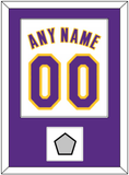 Los Angeles Name & Number With Trophy Patch - Alternate White (2002-2018) - Single Mat 1