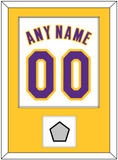Los Angeles Name & Number With Finals Patch - Alternate White (2002-2018) - Single Mat 2