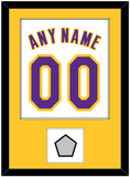 Los Angeles Name & Number With Finals Patch - Alternate White (2002-2018) - Single Mat 2