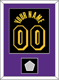 Los Angeles Name & Number With Trophy Patch - Black Mamba (2017-2018, 2020) - Single Mat 3