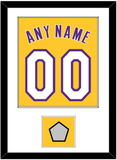 Los Angeles Name & Number With Champions Patch - Home Yellow (1999-2018) - Single Mat 1