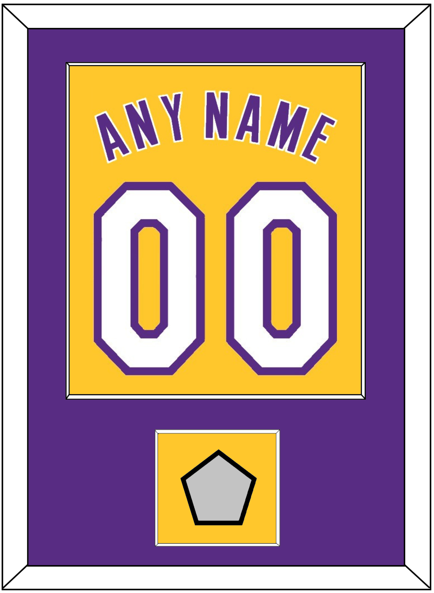 Los Angeles Name & Number With Finals Patch - Home Yellow (1999-2018) - Essential Tier 2