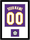 Los Angeles Name & Number With Champions Patch - Road Purple (1999-2004) - Single Mat 1
