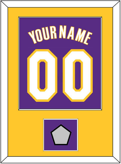 Los Angeles Name & Number With Finals Patch - Road Purple (1999-2004) - Essential Tier 2