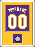 Los Angeles Name & Number With Trophy Patch - Road Purple (1999-2004) - Single Mat 2
