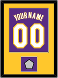 Los Angeles Name & Number With Trophy Patch - Road Purple (1999-2004) - Single Mat 2