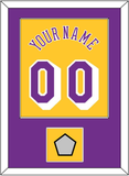 Los Angeles Name & Number With 2x Champions Patch - Home Yellow (1978-1997) - Single Mat 2