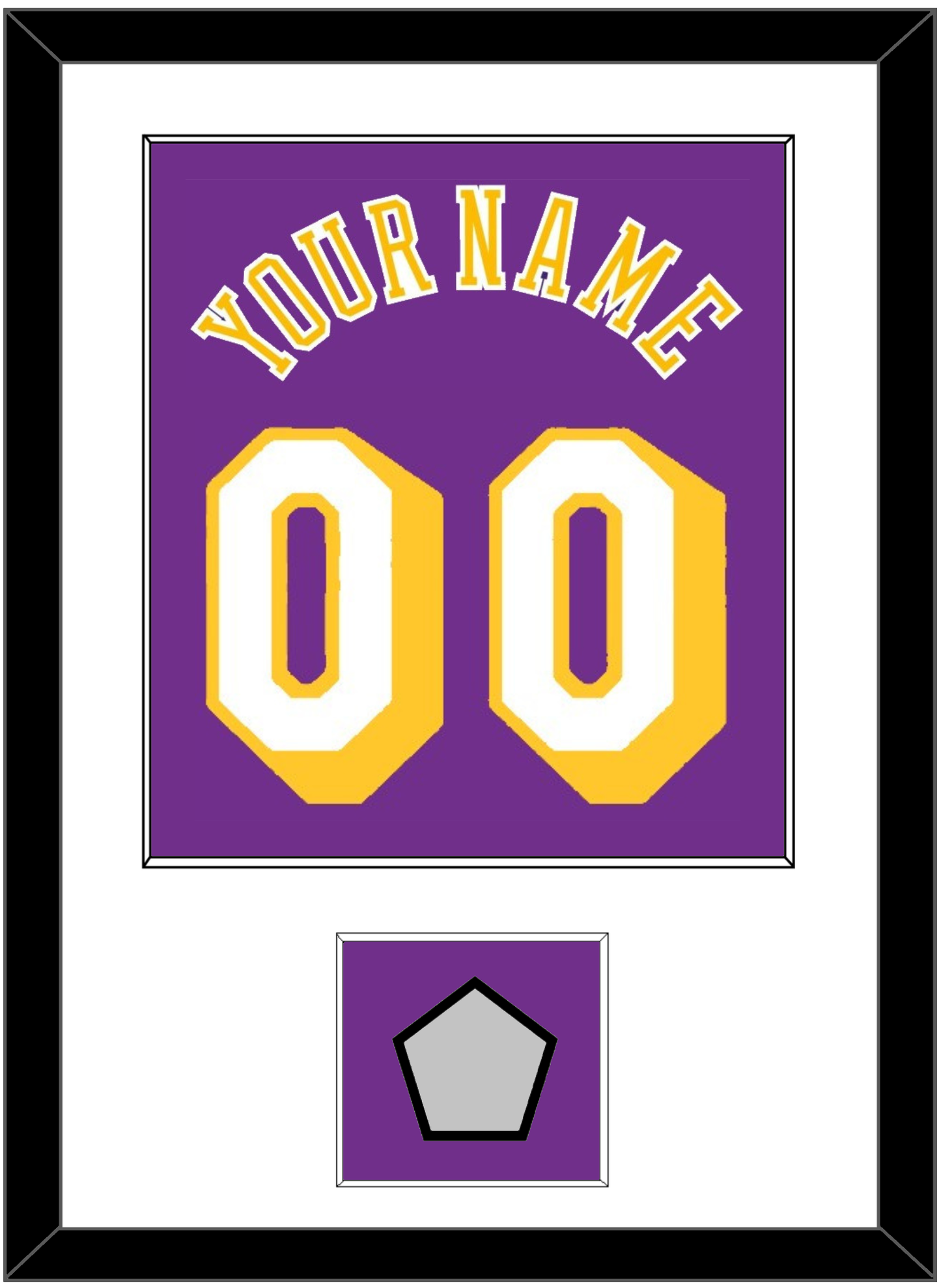 Los Angeles Name & Number With Trophy Patch - Road Purple (1978-1997) - Essential Tier 1