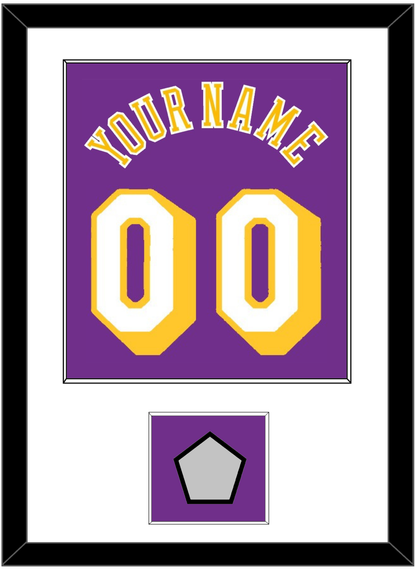 Los Angeles Name & Number With Trophy Patch - Road Purple (1978-1997) - Essential Tier 1
