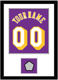 Los Angeles Name & Number With Champions Patch - Road Purple (1978-1997) - Single Mat 1