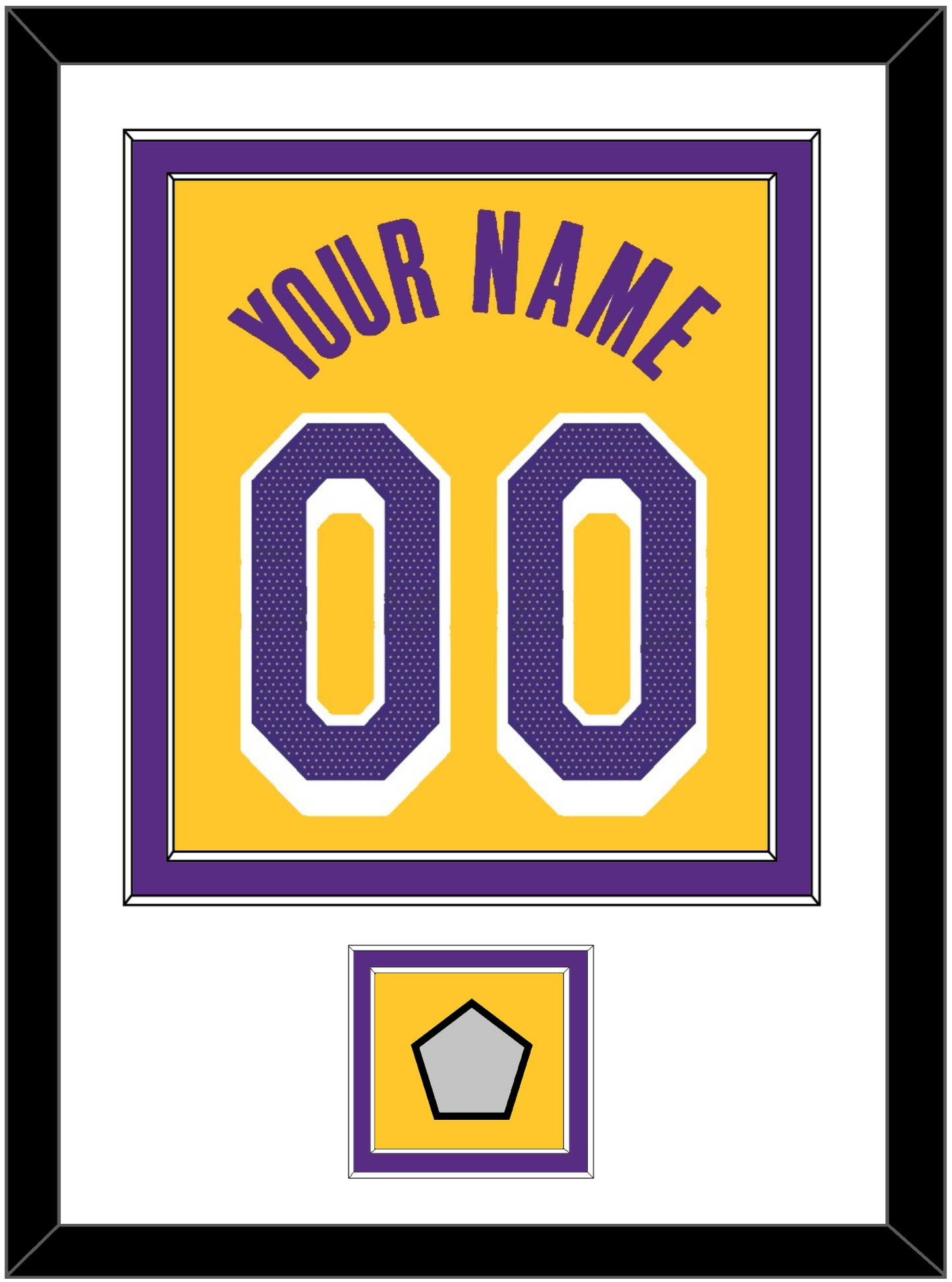 Los Angeles Name & Number With Champions Patch - Yellow Icon - Signature Tier 1