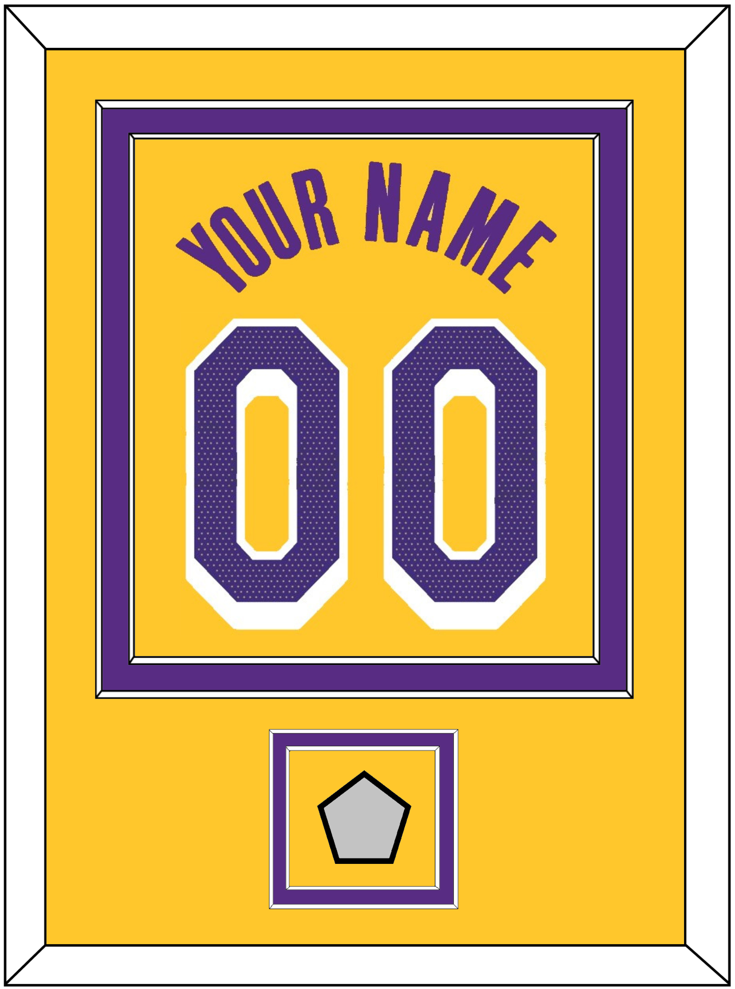 Los Angeles Name & Number With Trophy Patch - Yellow Icon - Signature Tier 2