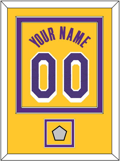 Los Angeles Name & Number With Champions Patch - Yellow Icon - Signature Tier 2