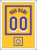 Los Angeles Name & Number With Trophy Patch - Yellow Icon - Double Mat 2