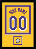 Los Angeles Name & Number With Champions Patch - Yellow Icon - Double Mat 2