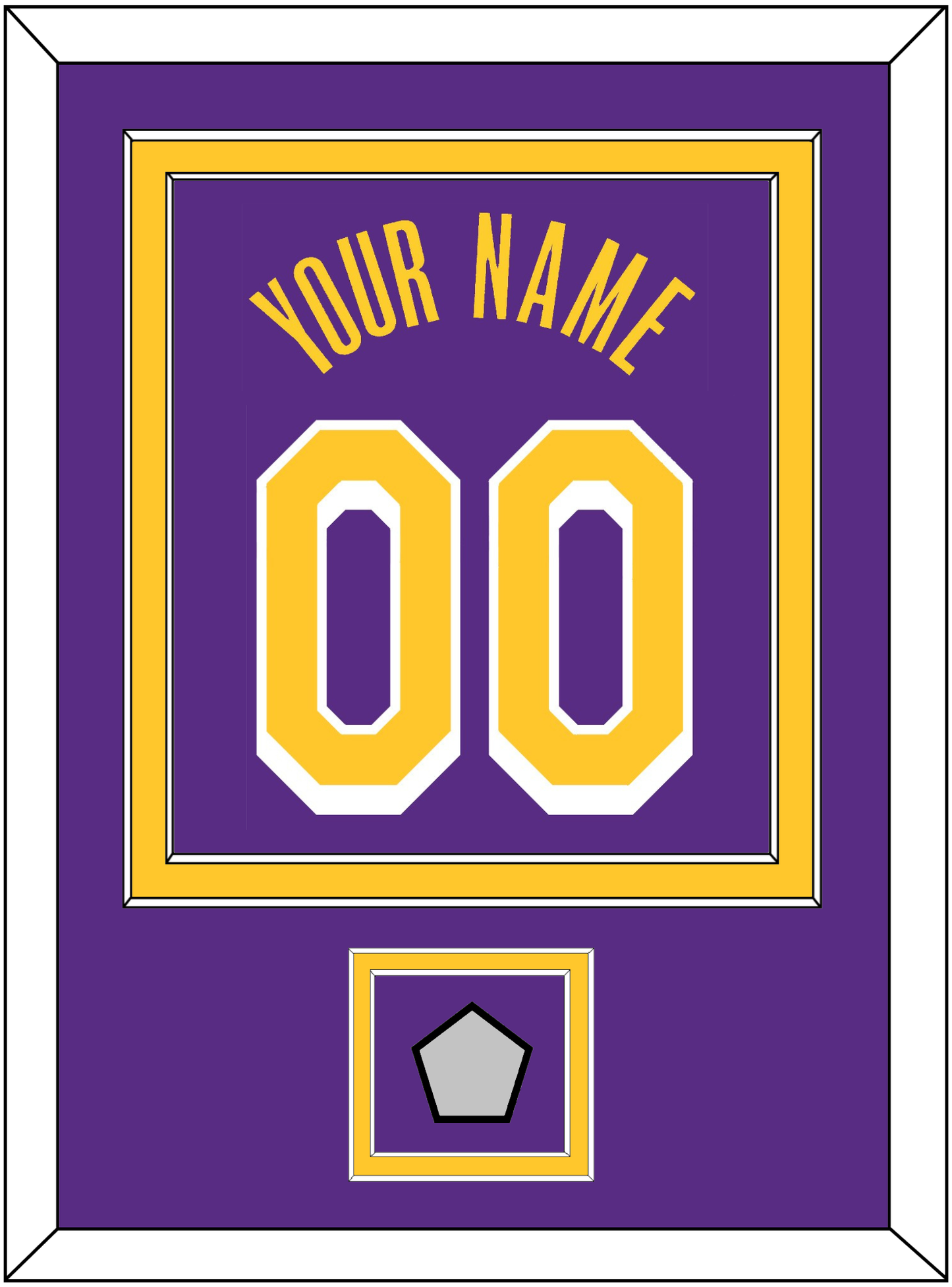 Los Angeles Name & Number With Finals Patch - Purple Statement - Signature Tier 2